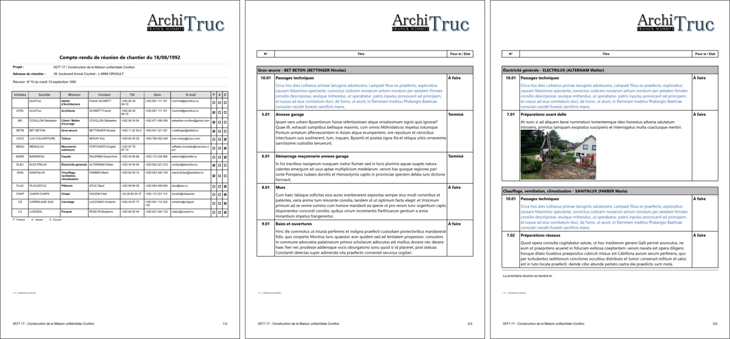 ErgoOffice - Documents de comptes-rendus